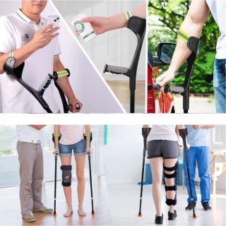 Bodyassist Adjustable Euro Forearm Crutch with Elbow Strap (Single) ADULT
