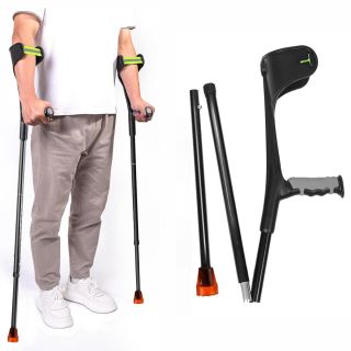 Bodyassist Adjustable Euro Forearm Crutch with Elbow Strap (Single) ADULT