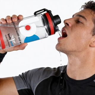 Bodyassist Sports Water Bottle 1000ml Clear PET BPA Free